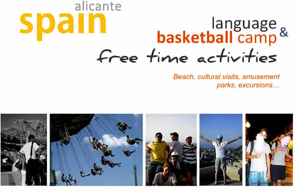 Activity Programme at the Basketball Summer Camp in Alicante Spain